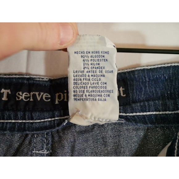 RVT Jeans Womens Size 9/10 Y2K VTG Straight Leg Metallic Glitter Hong Kong - Picture 14 of 14